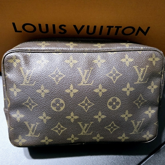 Louis Vuitton Trousse Toilet Pouch Missing Zipper Pull Vintage - Picture 3 of 16